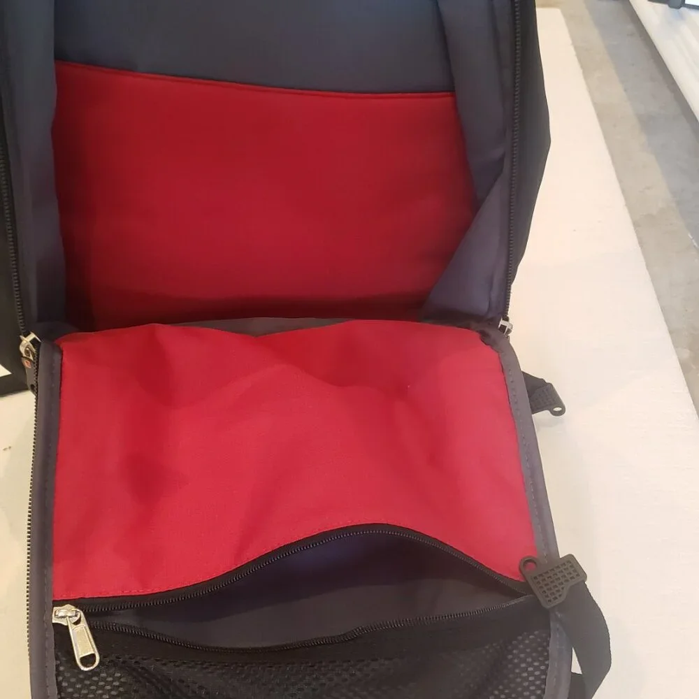 Fortinet Red and Black Computer Laptop Back Pack
